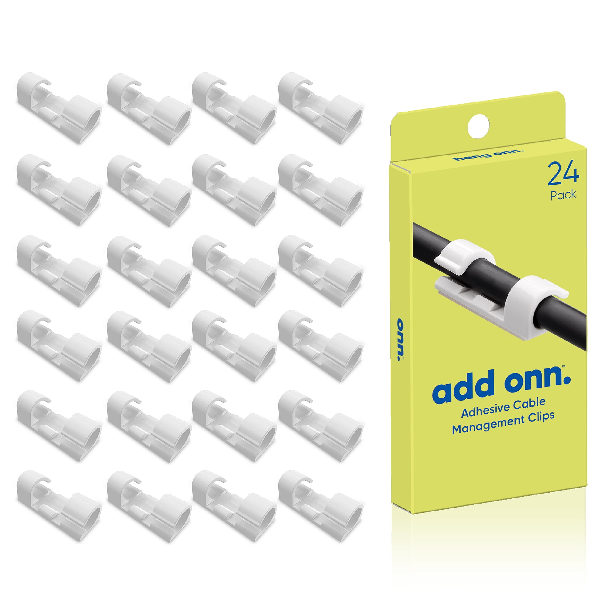 Onn Count Peel Stick M Adhesive Managment Cable Clips Cord