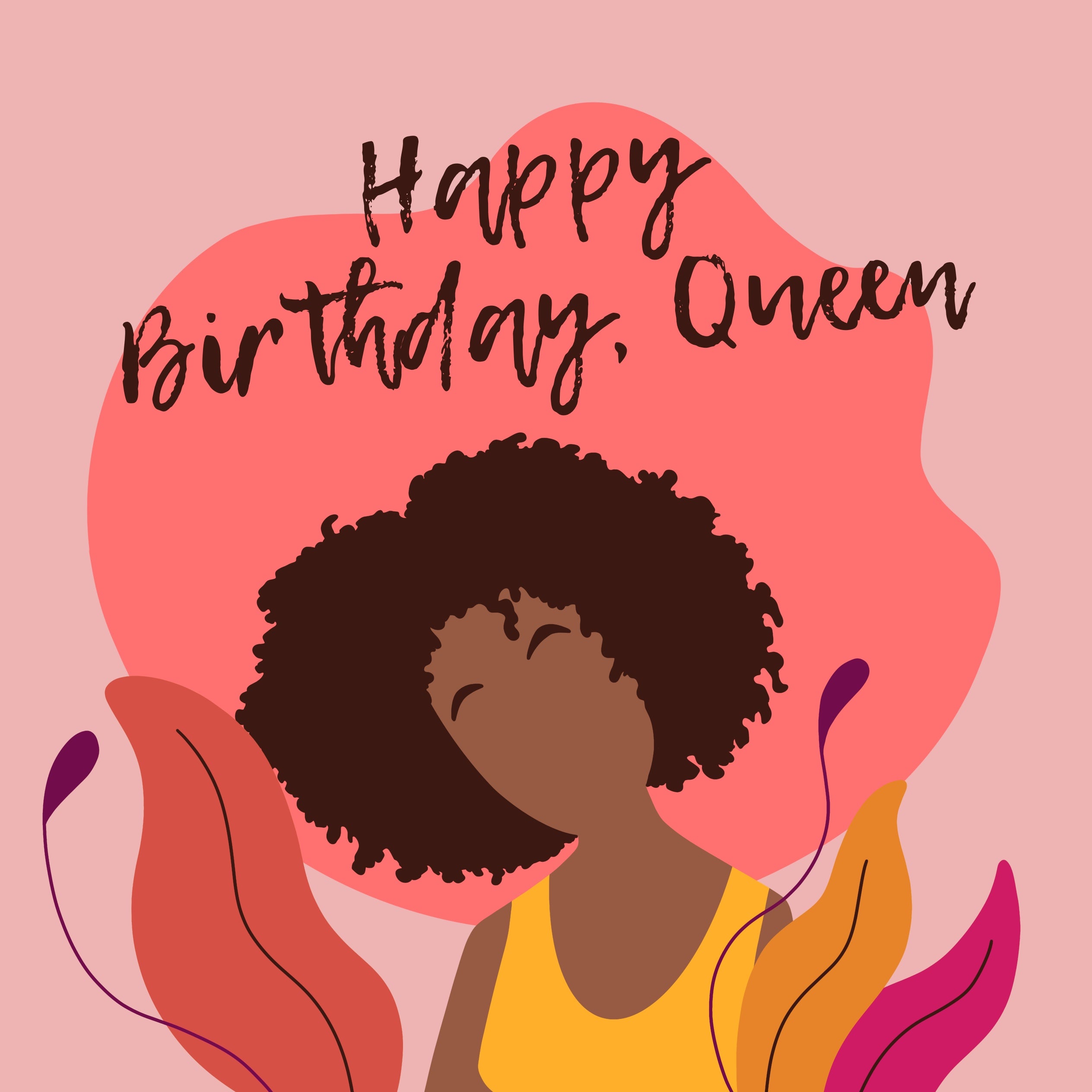 Happy Birthday Queen African American Birthday Card Clip Art Library