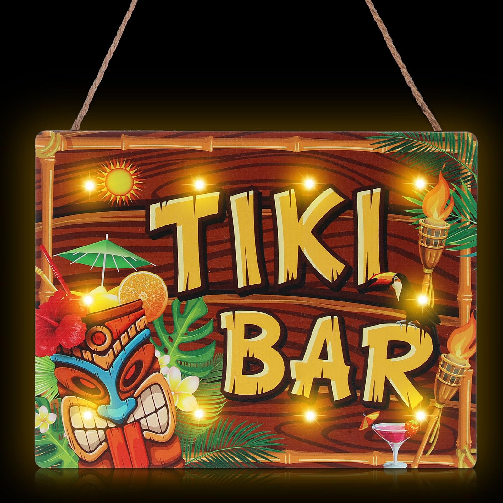 Tiki Bar Sign For Outdoor Patio Torch Decor Tiki Hawaii Luau Party