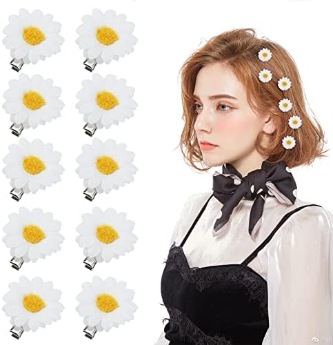 Pack Of Daisy Hair Clips Small Flowers Hair Pins Mini Sunflower Hair