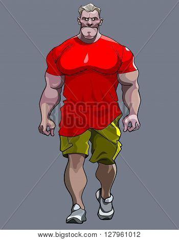 Cartoon Tense Big Man Vector Photo Free Trial Bigstock Clip Art