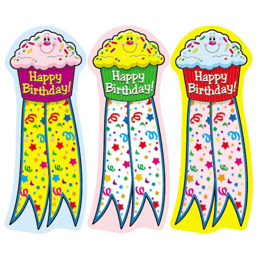 Carson Dellosa Education Happy Birthday Reward Ribbon Stickers