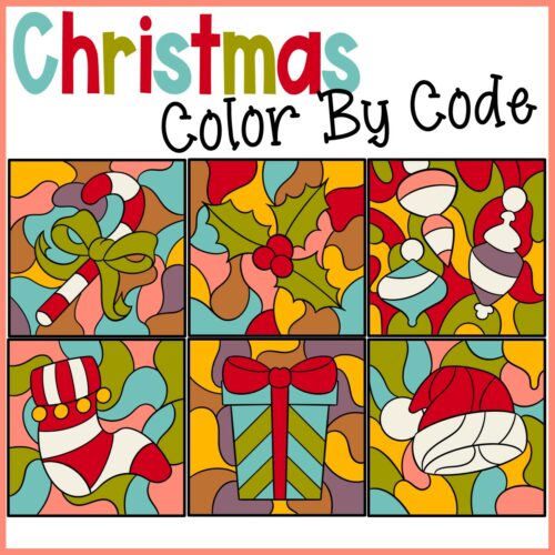 Christmas Color By Code Clip Art Seasonal Clip Art Color By Number