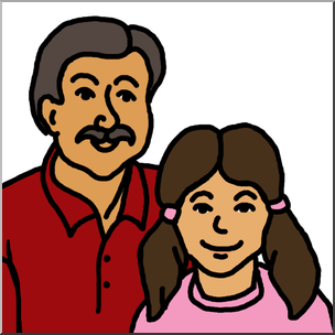 Clip Art Father And Daughter Color Abcteach Clip Art Library