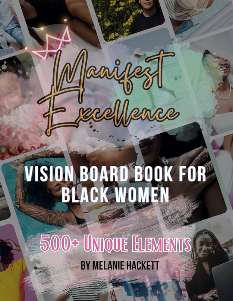 Vision Board Clip Art Book For Black Women Manifest Excellence With A