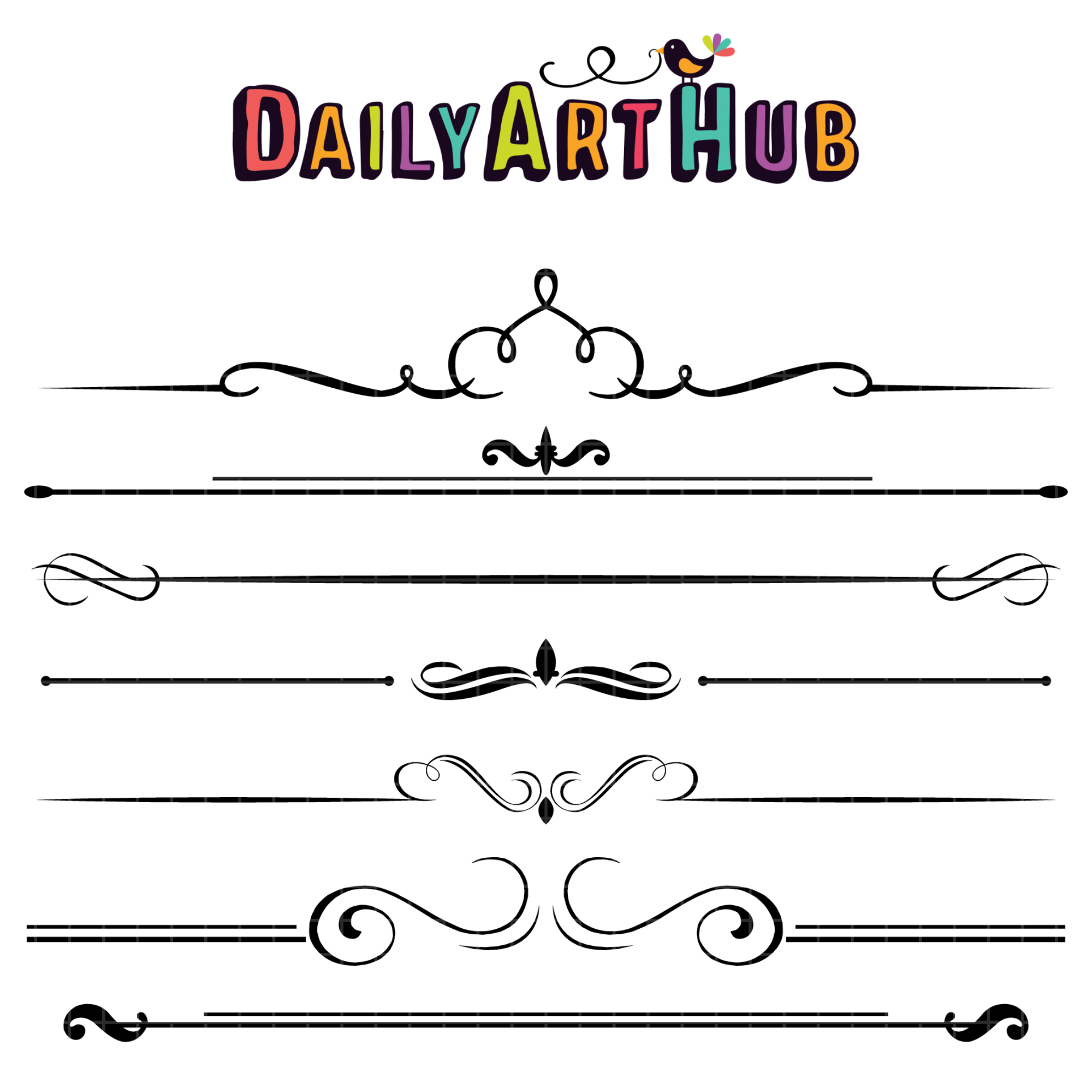 Decorative Borders Clip Art Set Daily Art Hub Graphics Clip