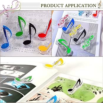 Ttyship Pack Of Sheet Music Clips Plastic Music Book Clips Piano