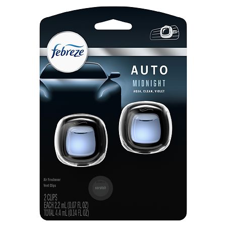 Febreze Auto Odor Eliminating Car Freshener Vent Clip Midnight