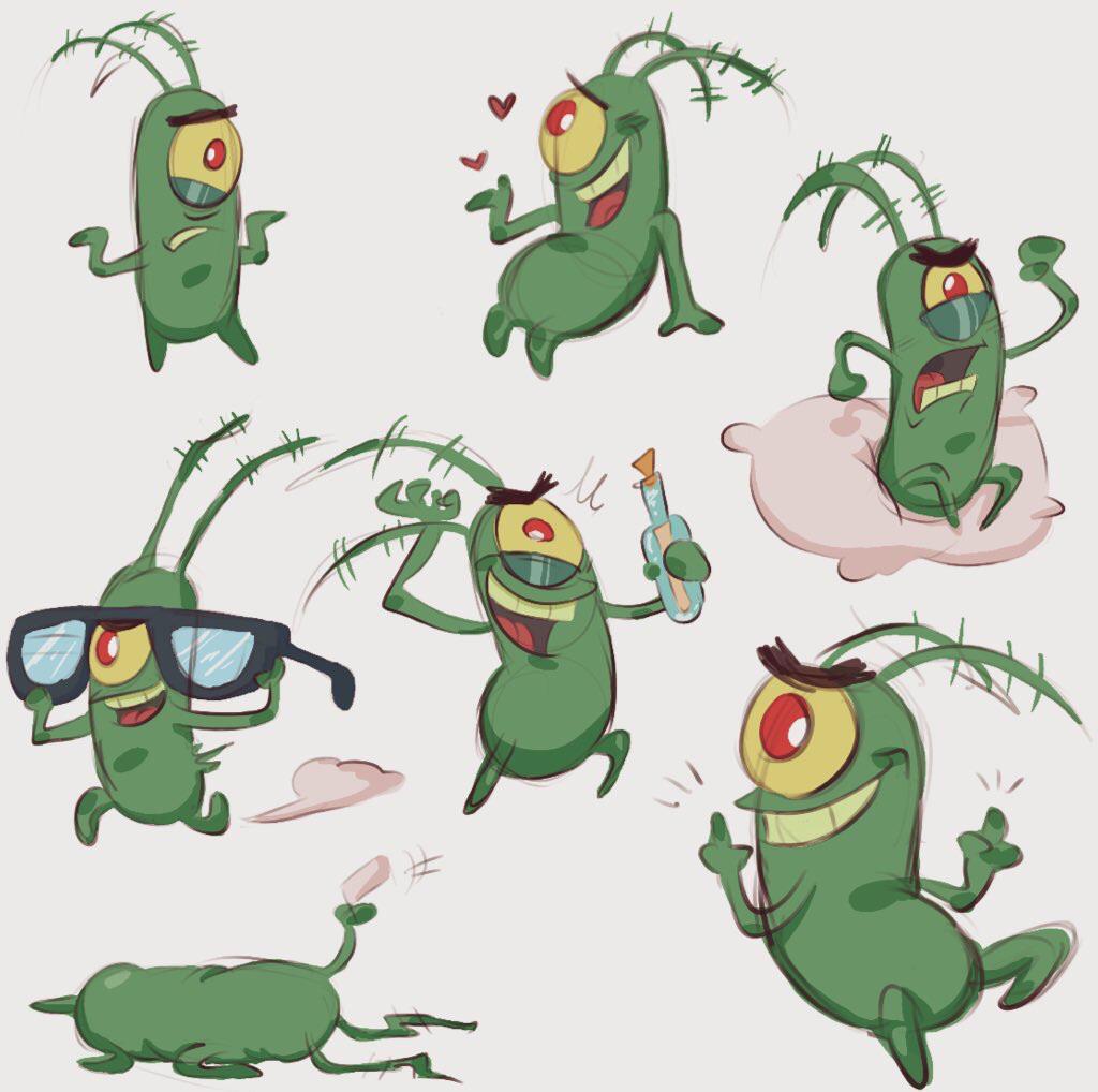 Plankton Spongebob Over Royalty Free Licensable Stock Vectors