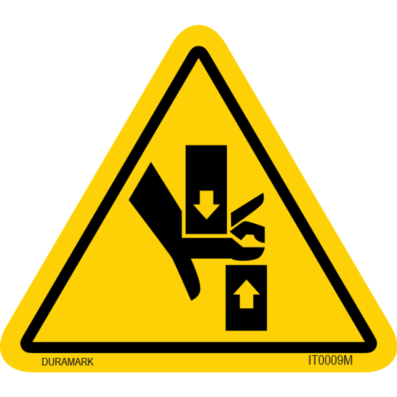 Caution Safety Label Hazardous Pinch Points Stock Vector Royalty