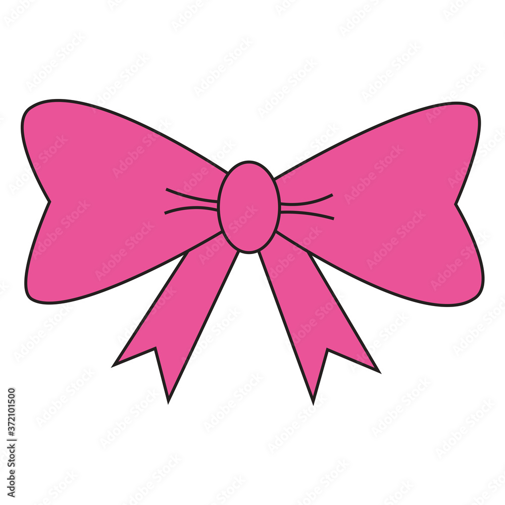 Pink Bow Clip Art Stock Illustration Adobe Stock Clip Art Library