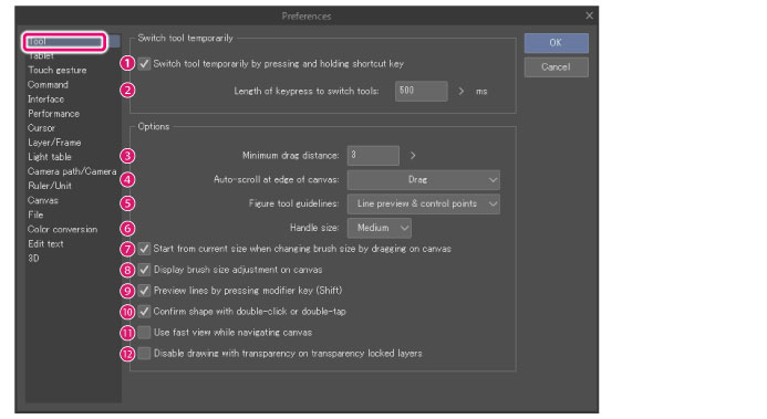 CLIP STUDIO PAINT Instruction Manual Preferences Windows Clip Art