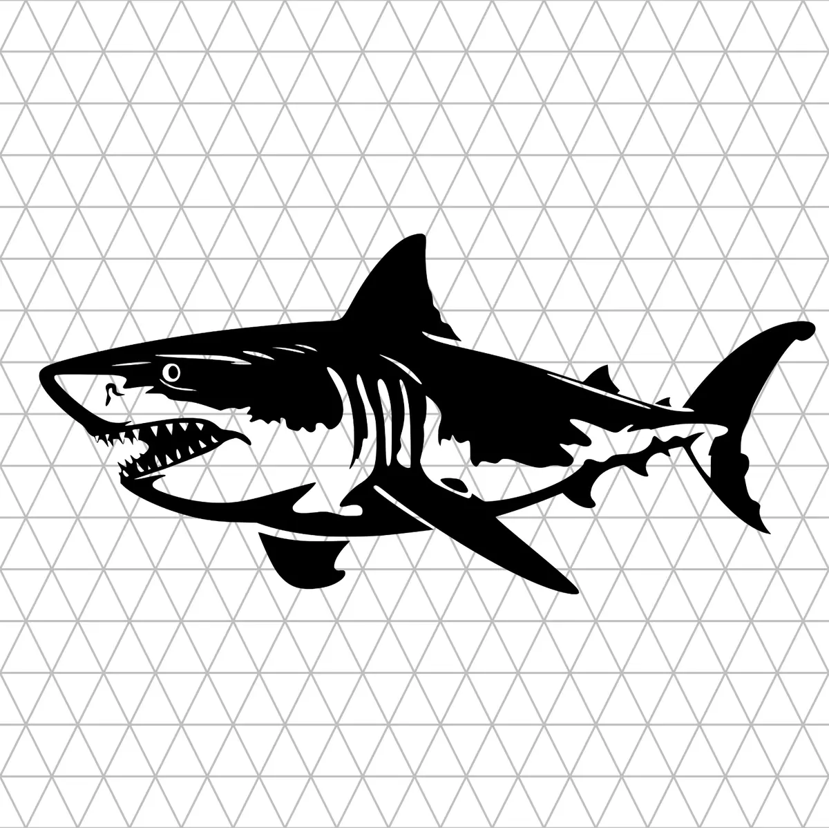 Shark SVG Vector Clip Art Design Silhouette Clipart For Vinyl