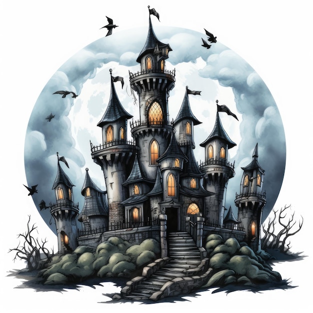 15 000 Spooky Castle Stock Illustrations Royalty Free Vector