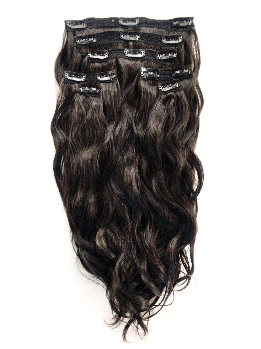 Claw On Ponytail Clip In Hair Extensions Curly Wavy Long Hair