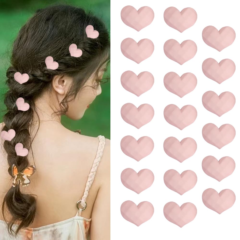 Amazon 20 Pcs Mini Heart Hair Clips Cute Heart Hair Pins For