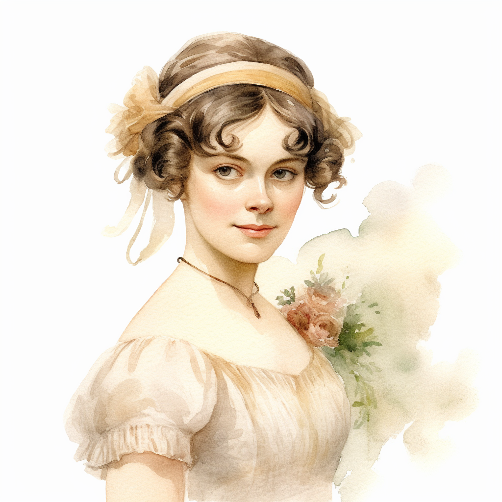 Jane Austen General Elegant Portrait Of Emma Woodhouse Smiling