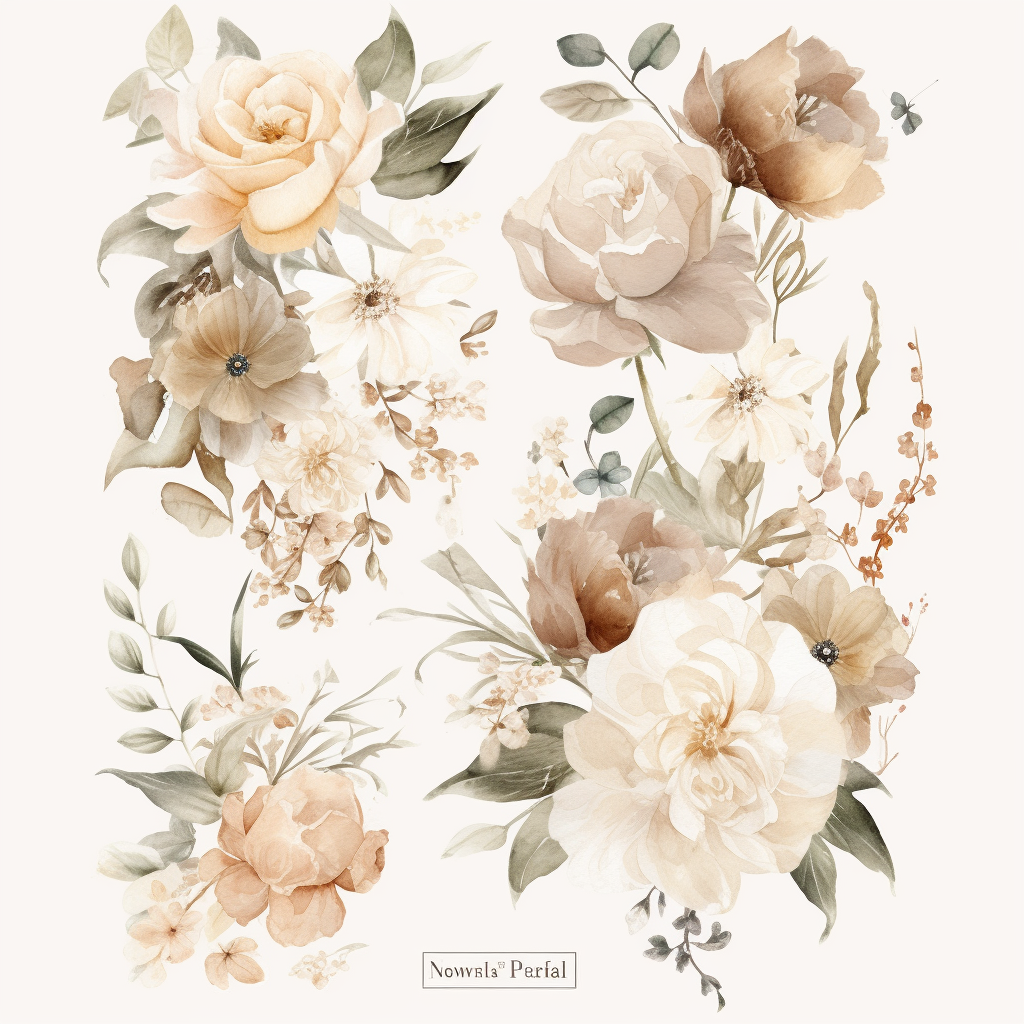 Create A Collection Of Exquisitely Detailed Watercolor Floral Clipart