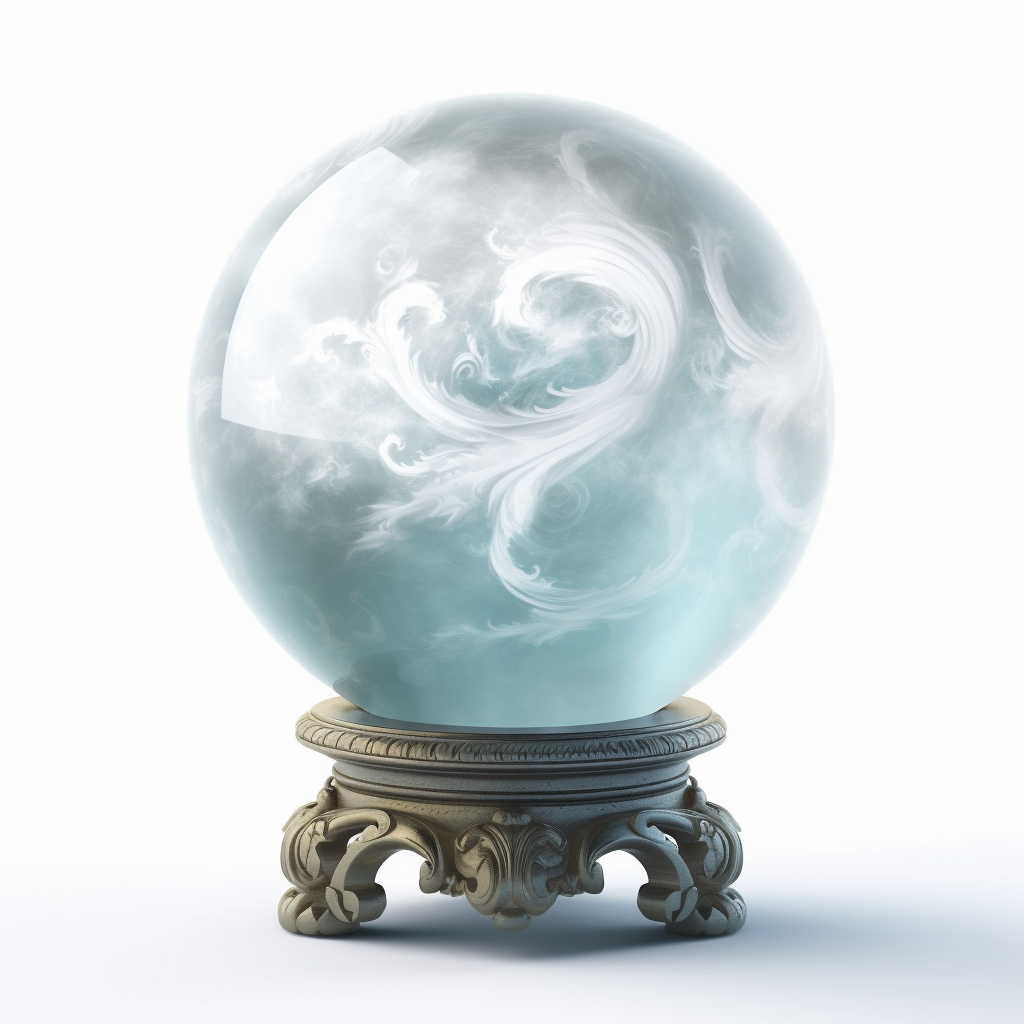 Create An Enchanting Clipart Of A Mystical Crystal Ball Against A