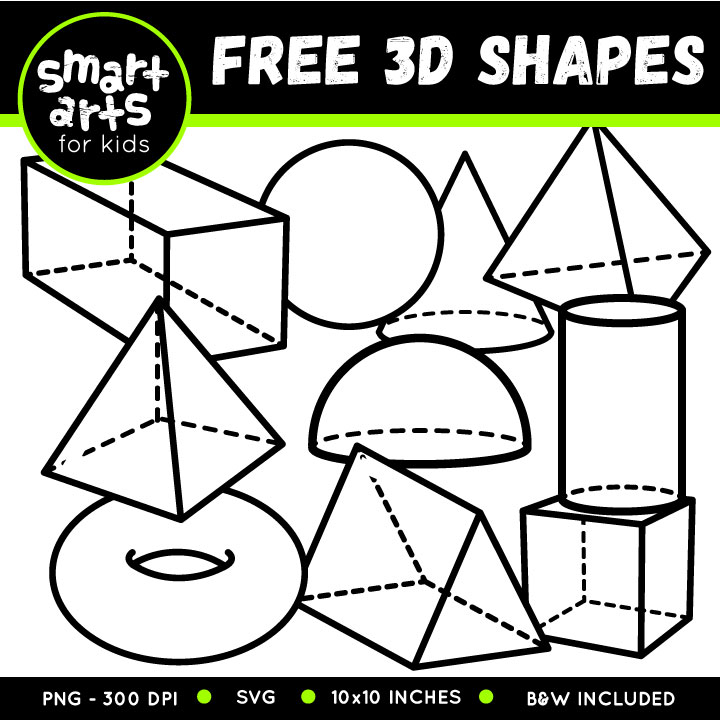 FREE 3D Shapes Clip Art - Educational Clip Arts and Bible Stories ...