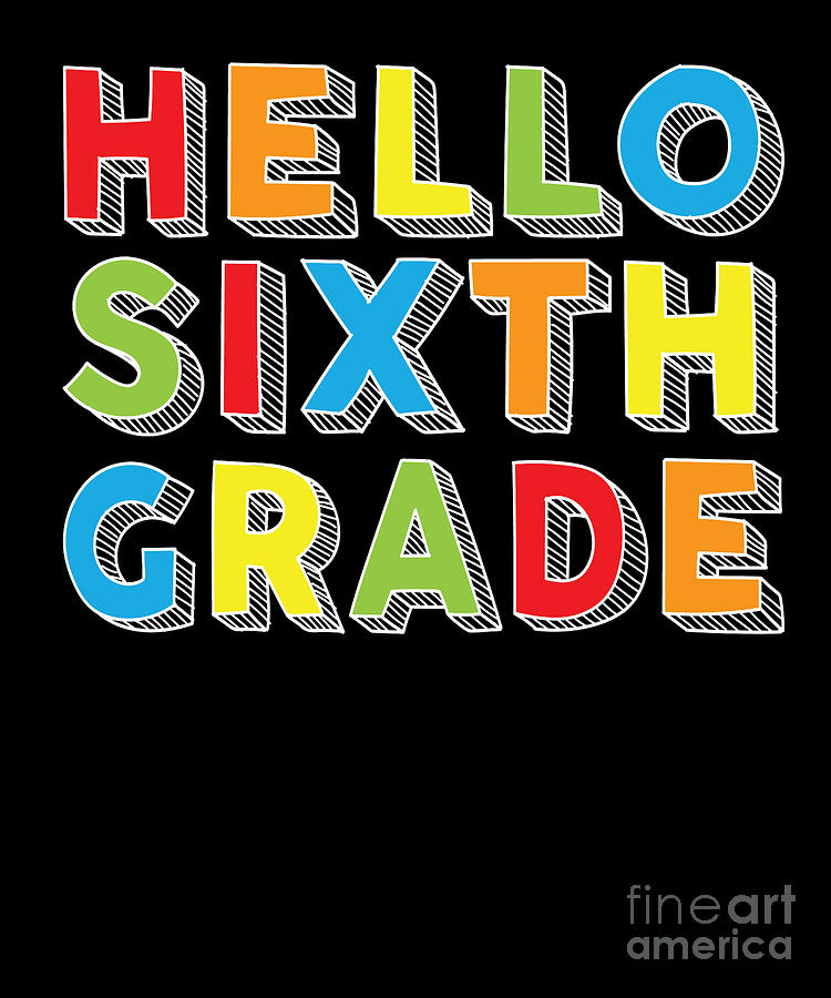 Sixth Grade Vibes - Sixth Grade Squad #1 Greeting Card - Clip Art Library