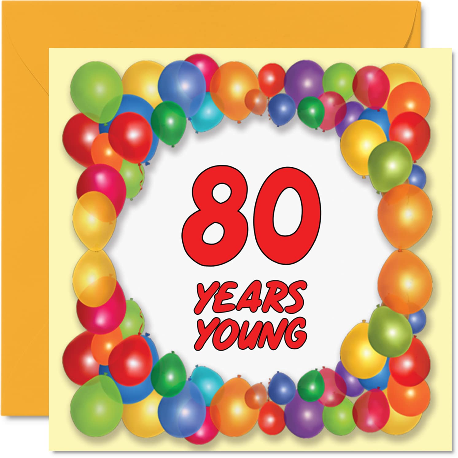 Fun 80th Birthday Cards for Men Woman - Years Young - Happy Birthday ...