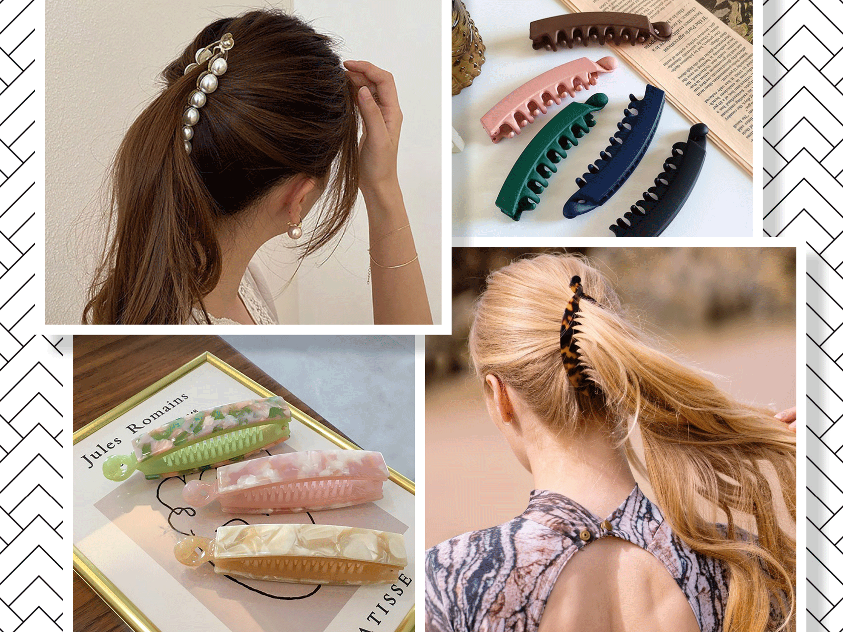 Sanas Banana Clips 6 Pcs Hair Clip Banana Clips For Hair Big Size Women ...