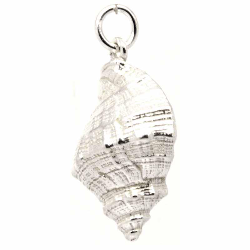 Large Conch Shell Charm in silver, with clip on clasp – Perfectcharm ...