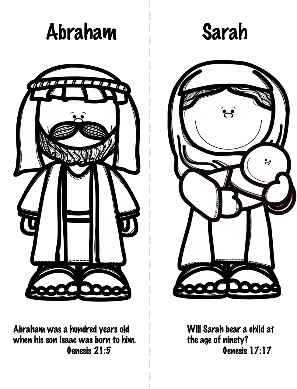 Abraham and Sarah Lapbook Craft for Sunday School - Clip Art Library