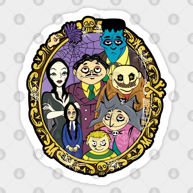 The Animated Addams Family Portrait - Addams Family - Sticker ...