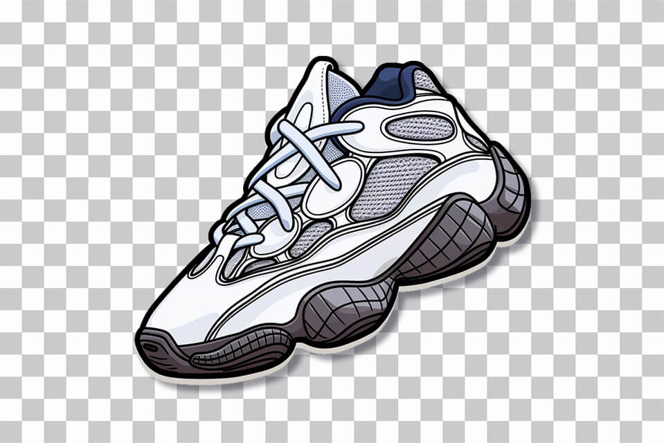 White Adidas Yeezy 500 PNG: Sneakerheads PNG Sticker - Wallpapers ...