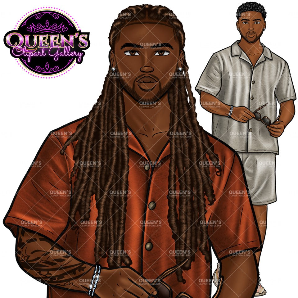 Black man clipart, Man in Braids, Handsome man clipart, Boyfriend ...