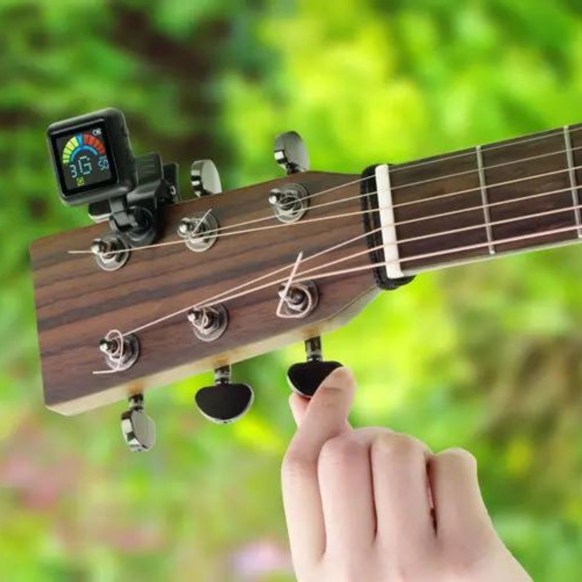 Guitar Clip-on Tuner Electric Acoustic Guitar Tuner with Bright LCD ...