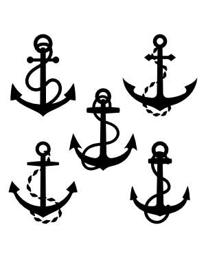 Anchor and Chain Silhouette Clip Art - Clip Art Library