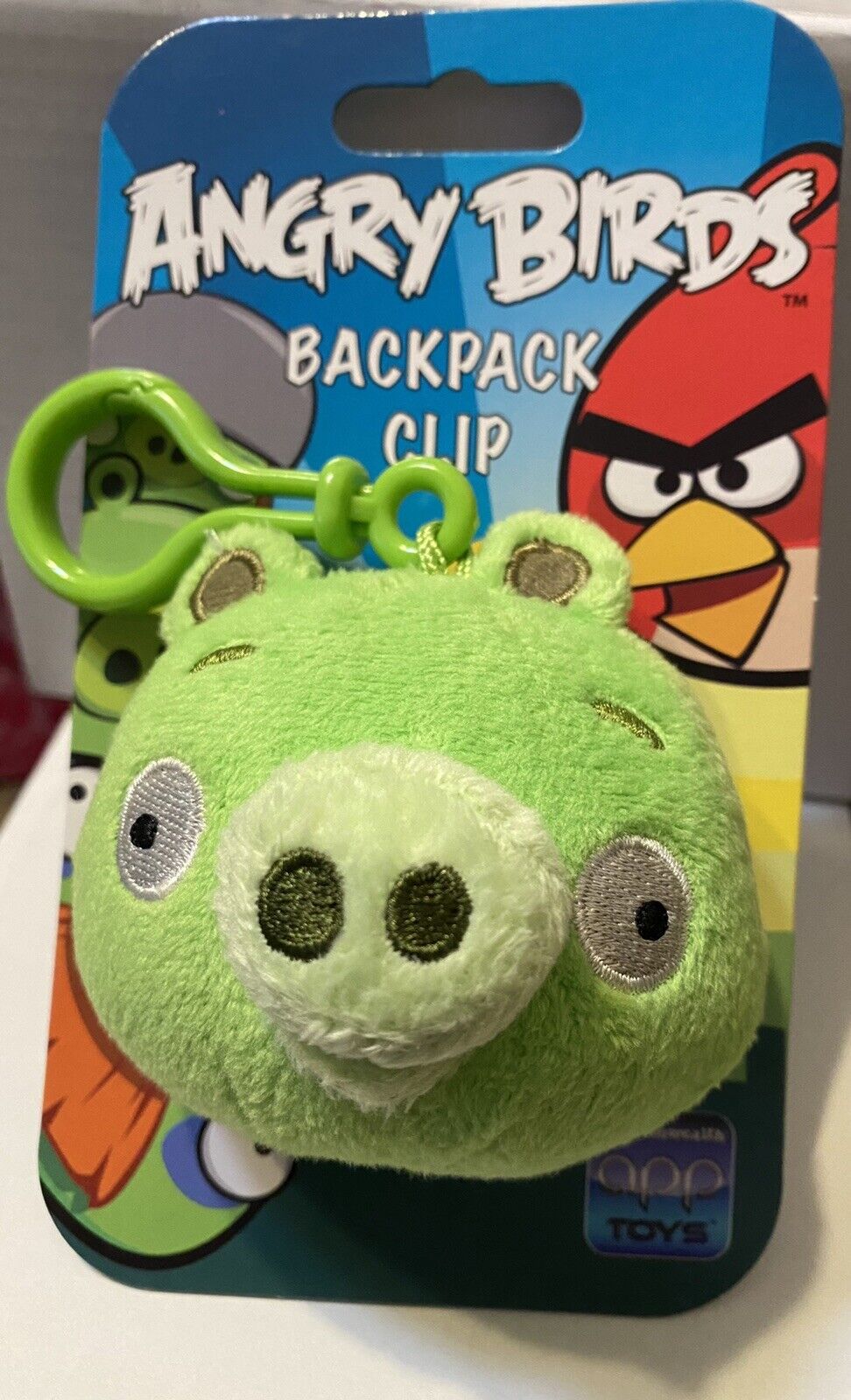 Angry Birds Green Pig Plush Backpack Clip New | eBay - Clip Art Library