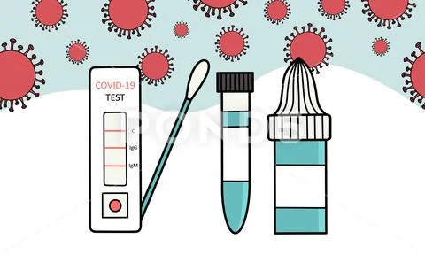 Covid-19 rapid antigen test vector illustration clipart ~ Clip Art ...