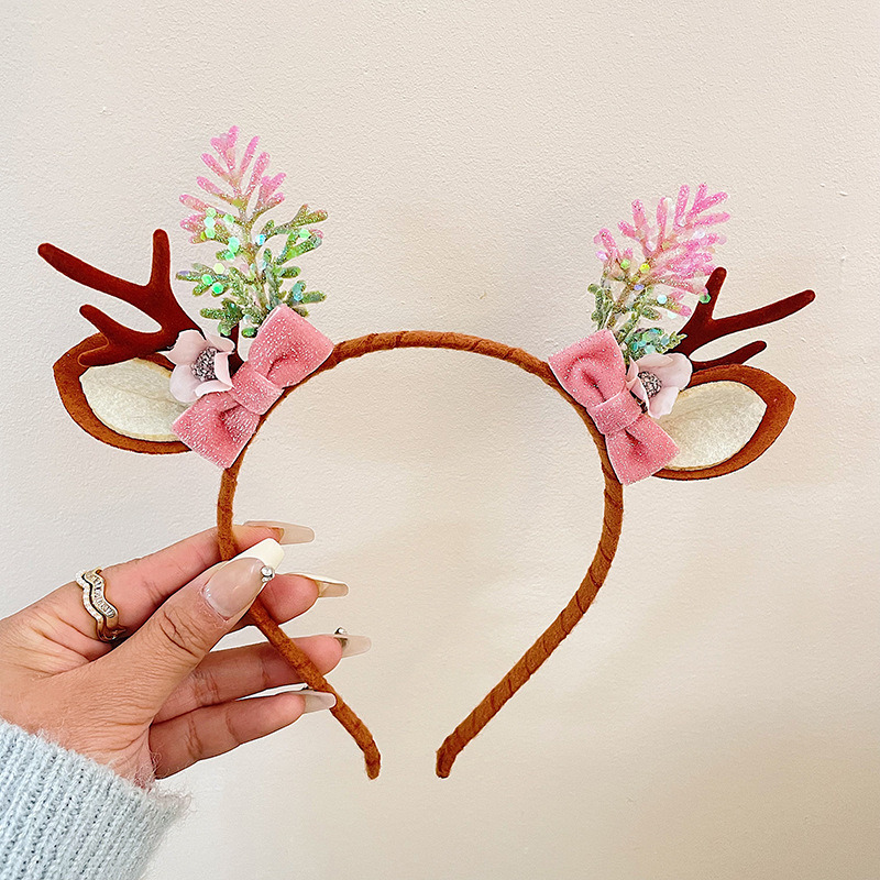 Lurrose Antlers Hair Clip Pairs Cute Reindeer Hair Clips Alligator Deer Horn And Ears Hair