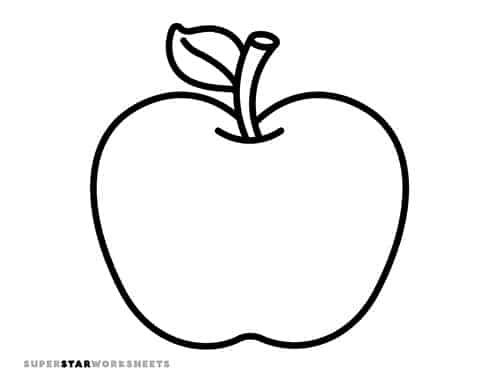 Apple Template - Superstar Worksheets - Clip Art Library