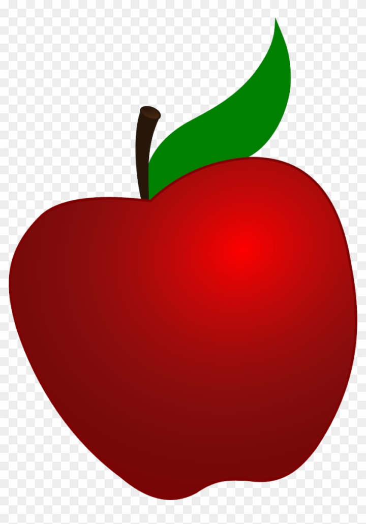 Free: Apple Clip Art Clip Art Of A Red Apple With A Green - Snow ...