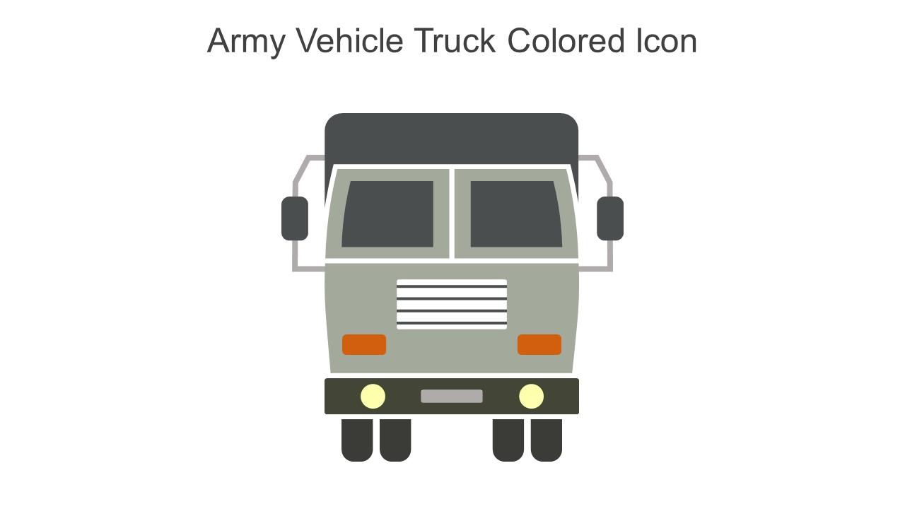 Army Vehicle Truck Colored Icon In Powerpoint Pptx Png And Clip Art Library