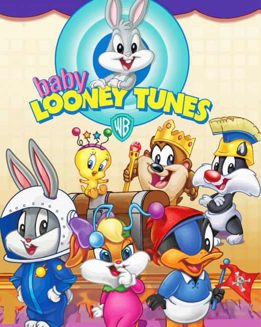 Baby Looney Tunes Poster Paint By Numbers - Paint By Numbers - Clip Art ...