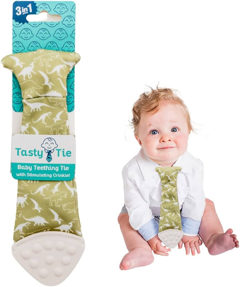 Amazon.com : Tasty Tie Teething Tie, 3-in-1 Clip-on Baby Tie ... - Clip ...