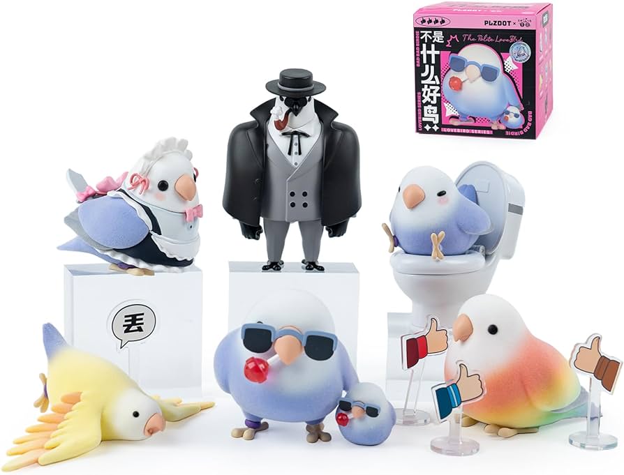 Amazon.com: Bad Bad Birdie Love Bird Series 1PC Blind Box Random ...