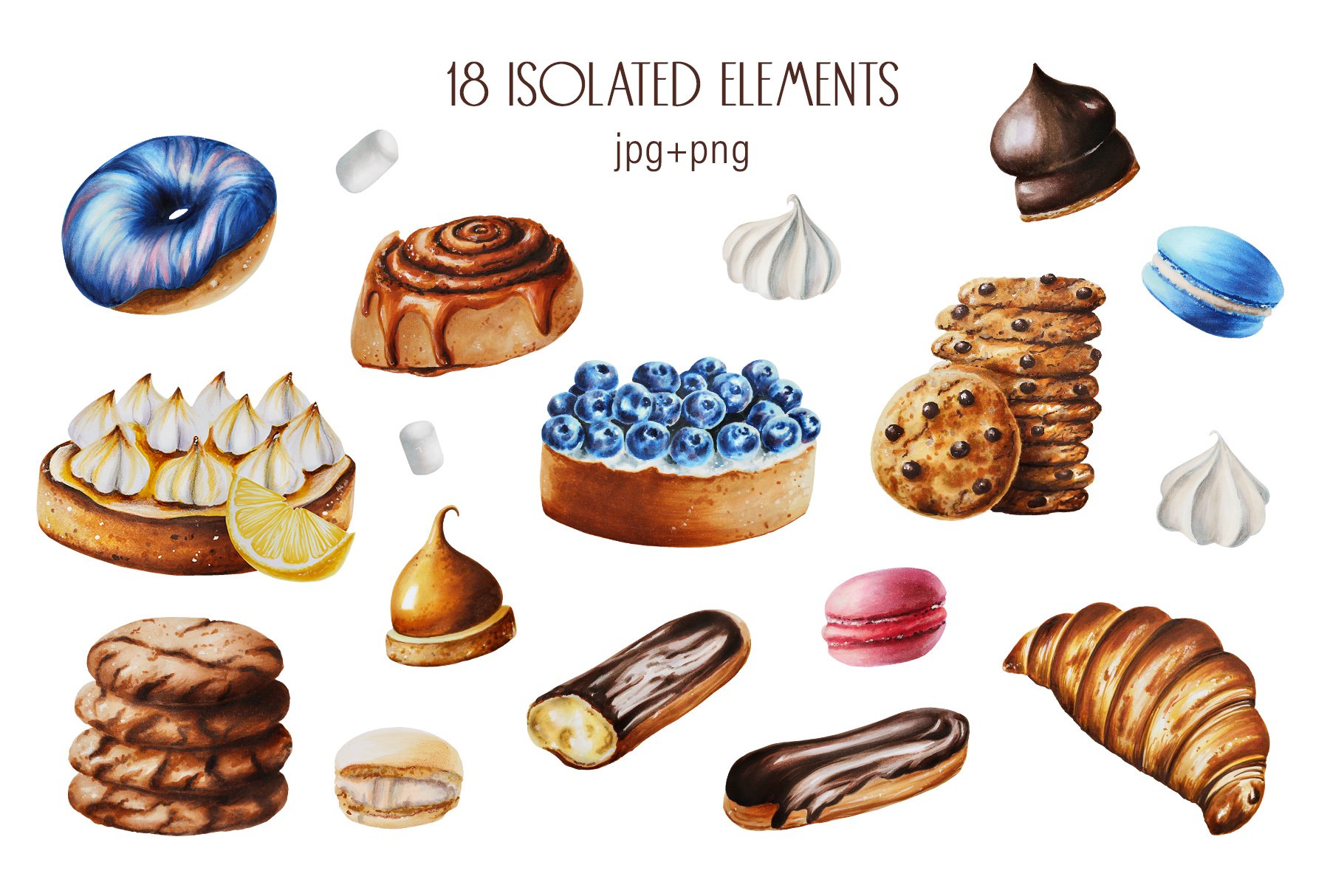 Bakery Hand Painted Clip Art - Design Cuts - Clip Art Library