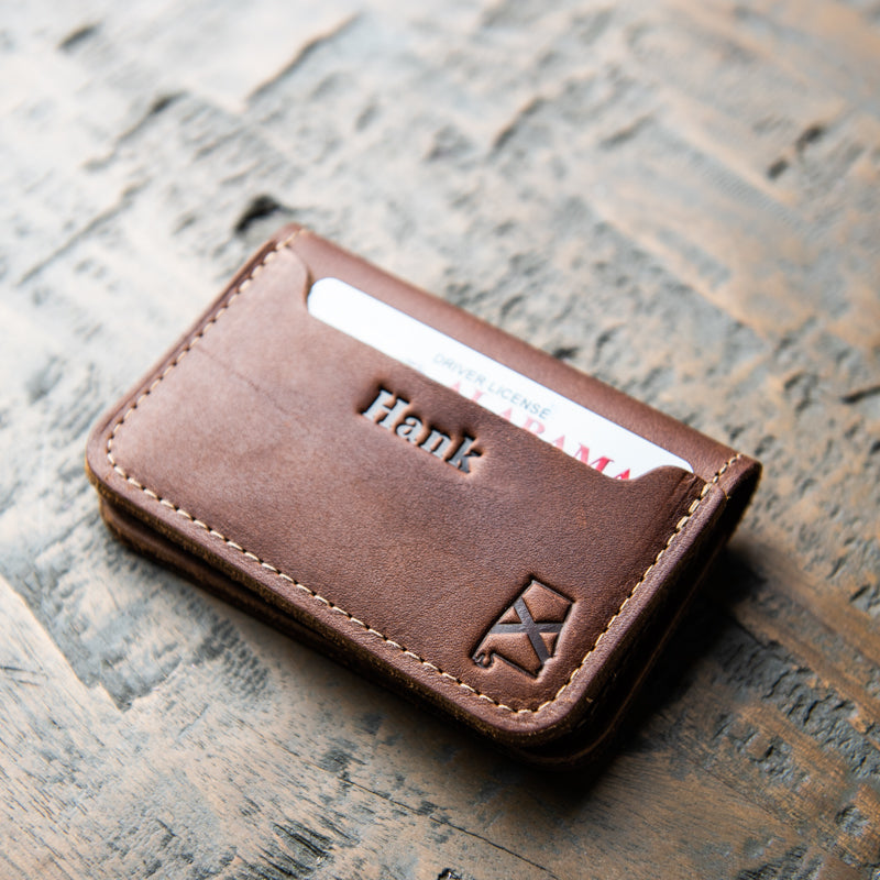 The Alabama Gates Personalized Fine Leather Bifold Money Clip Wallet ...