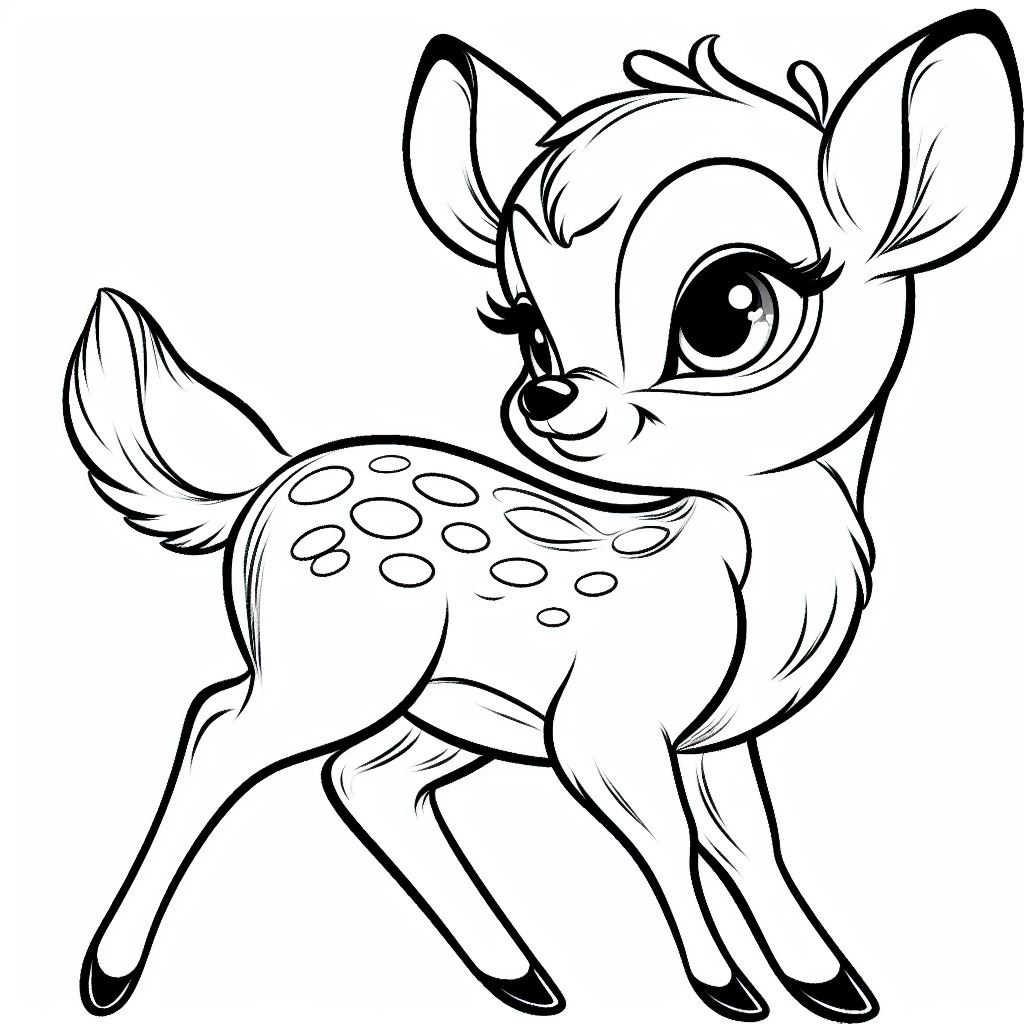 Free clip bambi colouring, Download Free clip bambi colouring png ...