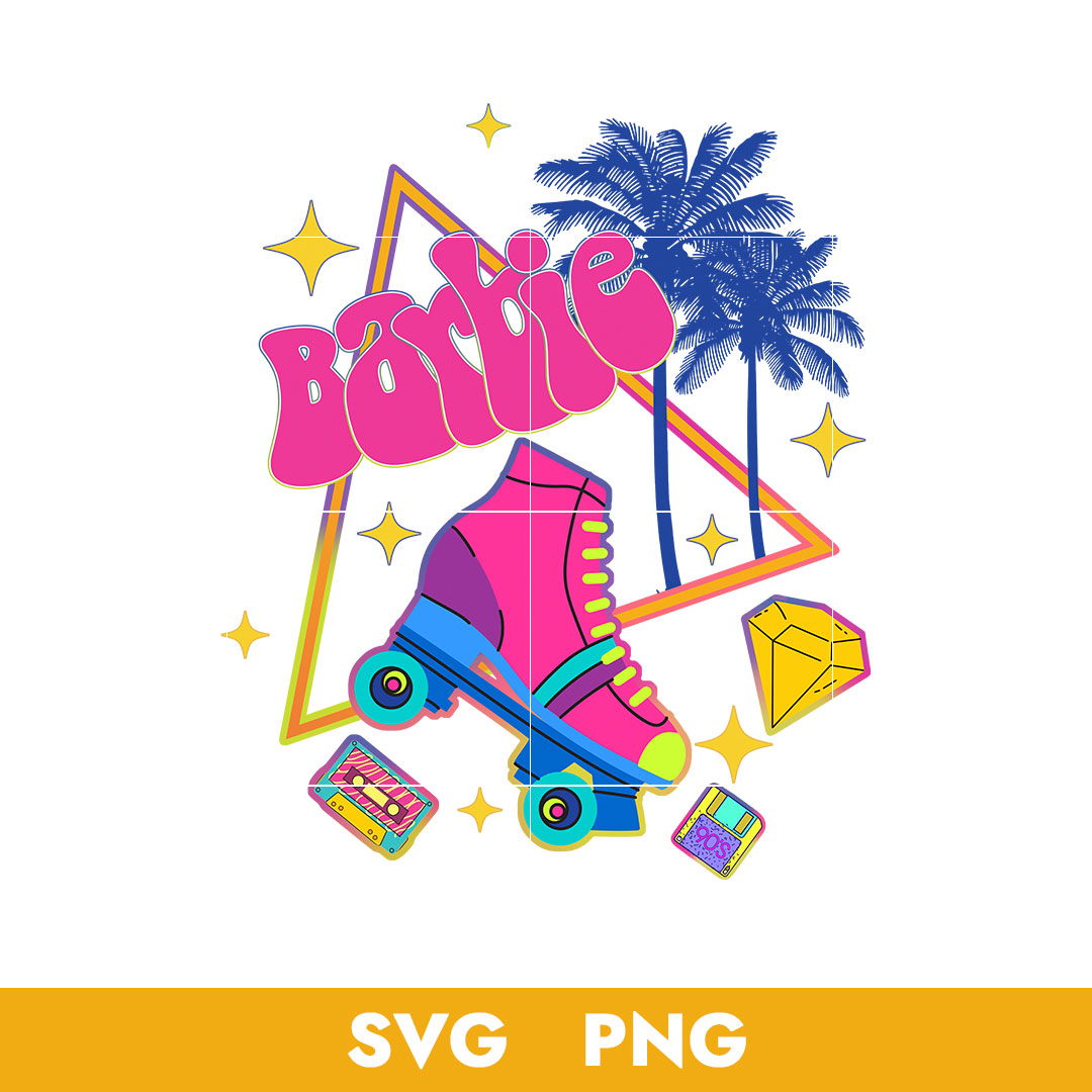 Barbie Roller Skate Svg, Barbie Svg, Barbie Girl Svg, Barbie Doll Svg ...