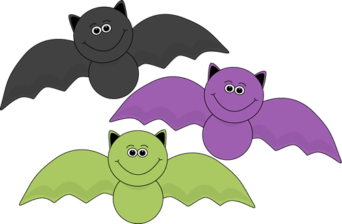 Colorful Halloween Bats Clip Art - Colorful Halloween Bats Image - Clip ...