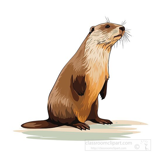 Vector Cartoon Beaver with Canadian Flag Clip Art Illustration ...