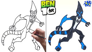 How to Draw XLR8 from Ben 10 || Easy Step by Step - Clip Art Library